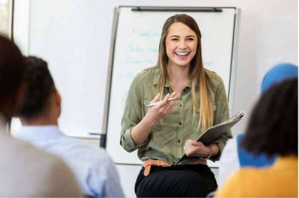 teacher-pd-stem-training presenting a winning STEM grant proposal