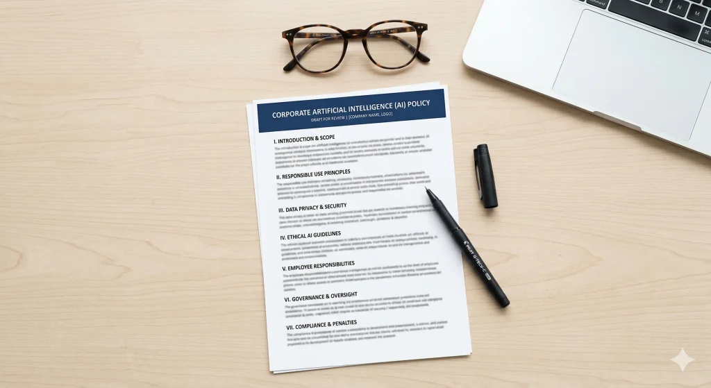 Free AI policy template document for K-12 school districts ready for download and customization